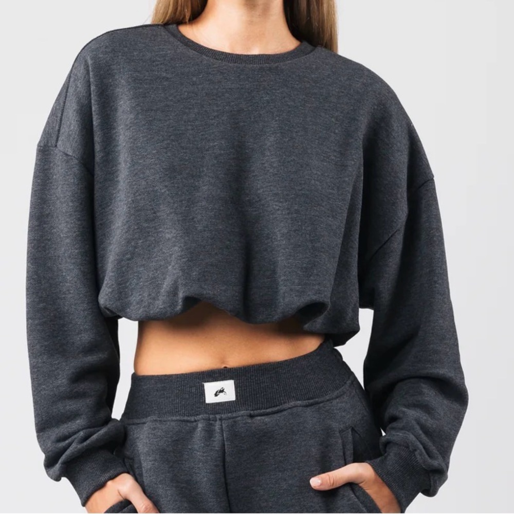 Alphalete Dark Gray Cropped Sweater